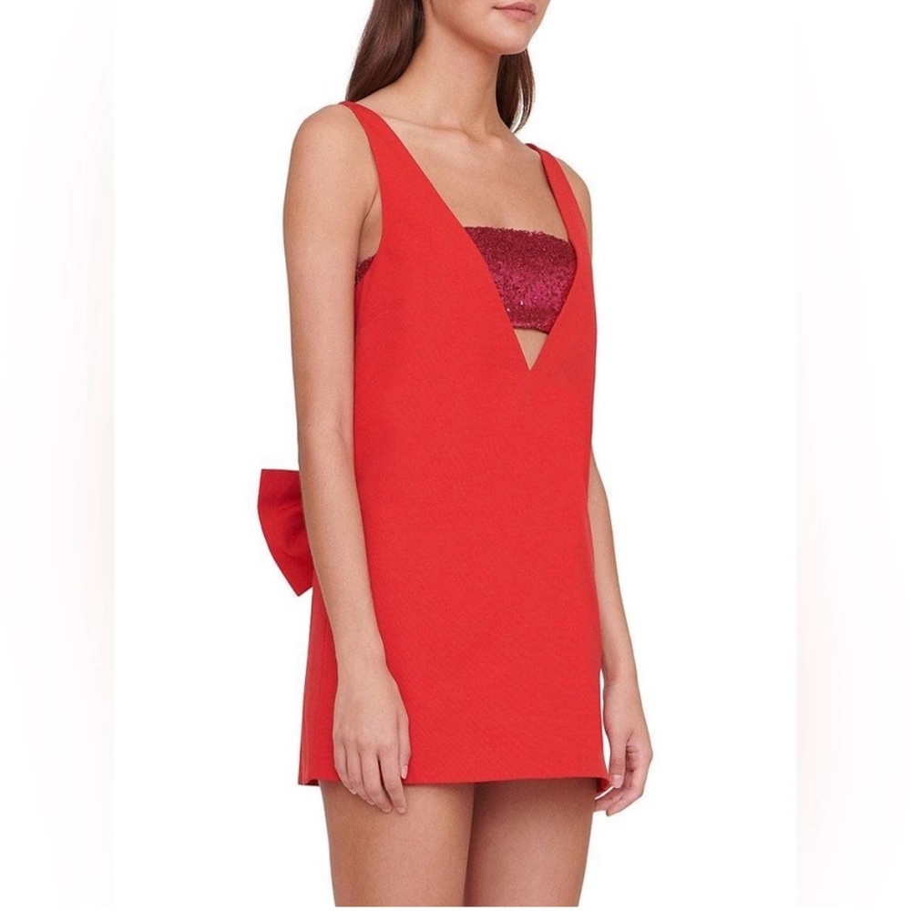NWT STAUD Irie dress in Poinsettia | XS